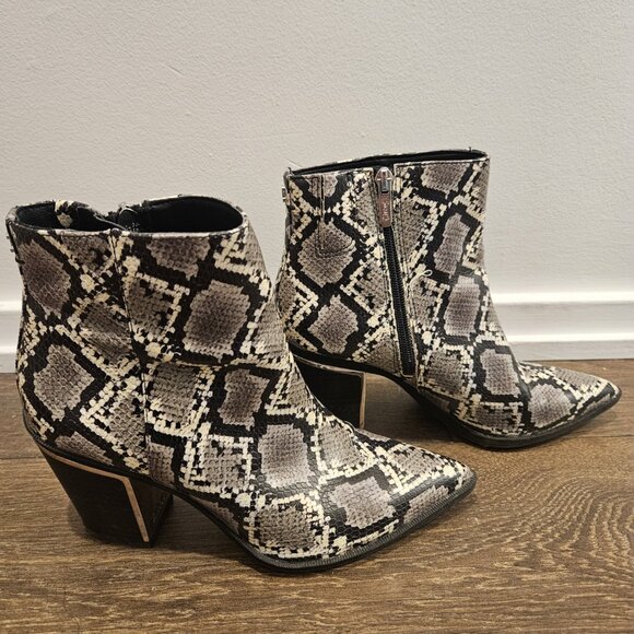 Circus by Sam Edelman Boots Size 7 Snakeskin Ankle Boots - Picture 4 of 6